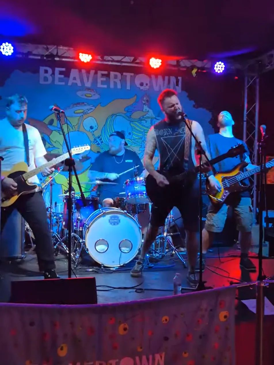 Youths performing live